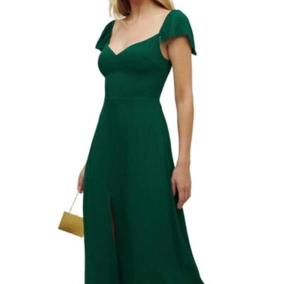 Reformation-Inspired Emerald Green Dress - Picture 1 of 2